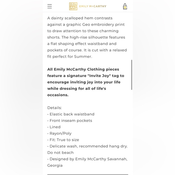 Women’s L NWT Emily McCarthy Sky Blue High Waist Scalloped Dressy Shorts - Picture 15 of 15